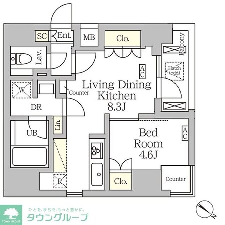 アジールコート松濤の物件間取画像